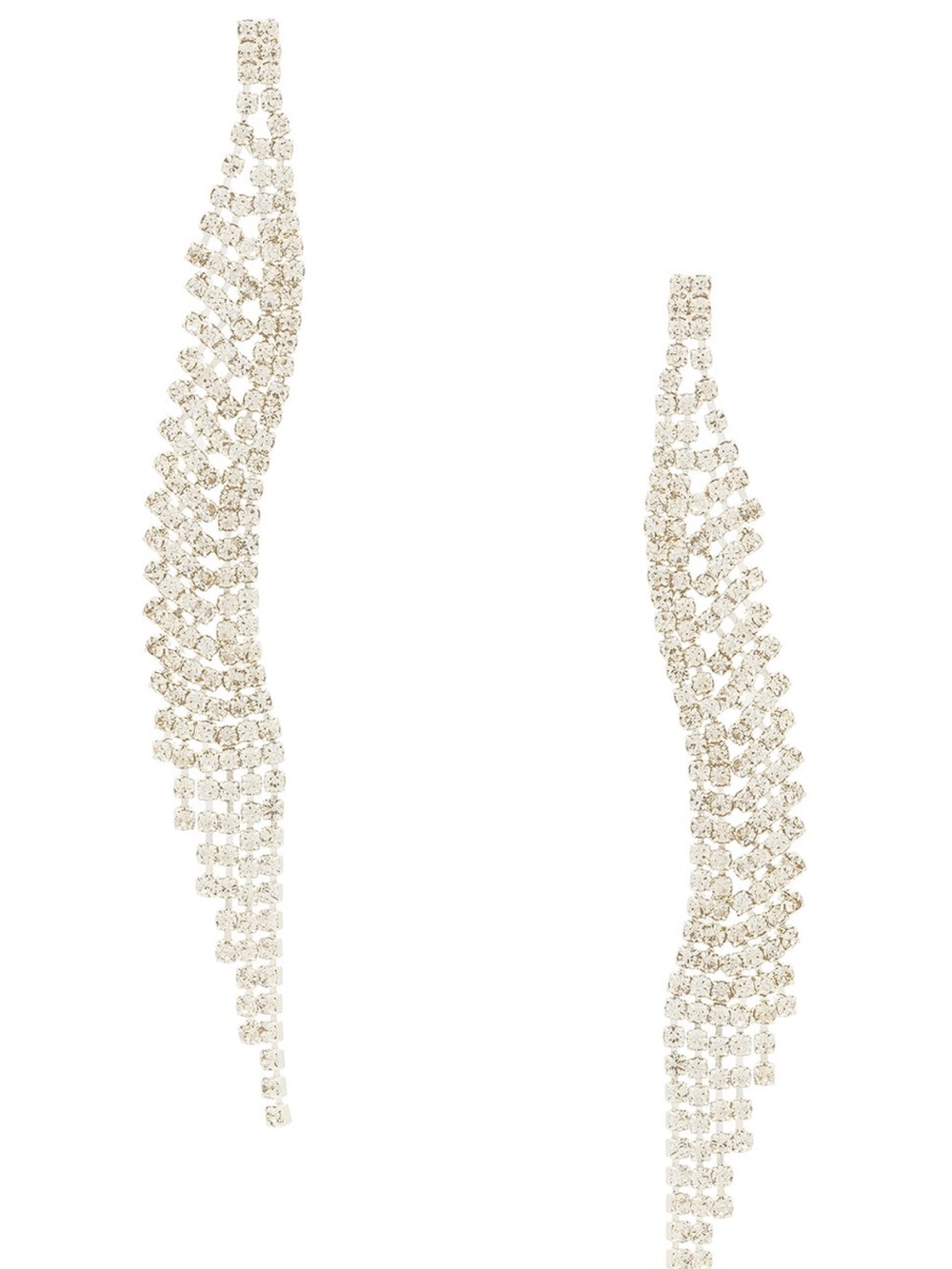 8 Other Reasons Crystal Wave Drop Earrings - Silver Tone